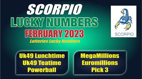 scorpio lucky numbers 5 numbers|Scorpio Powerball Lucky Lottery Numbers.
